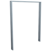 Lean-on hoop made of steel tube | Square tube, 80 x 20 mm | without cross bar | total width: 1000 mm | hot-dip galvanized